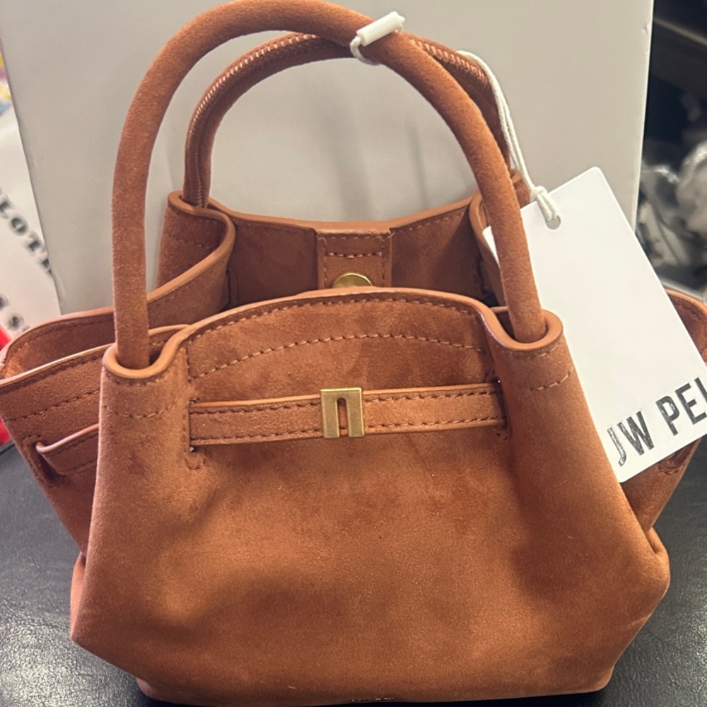 JW PEI Cognac Suede Mini Tote